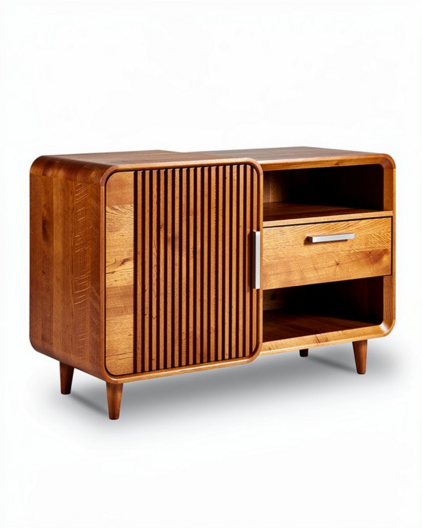 Buffet de rangement en bois de chêne pour salle à manger - 100 x 50 x 75cm