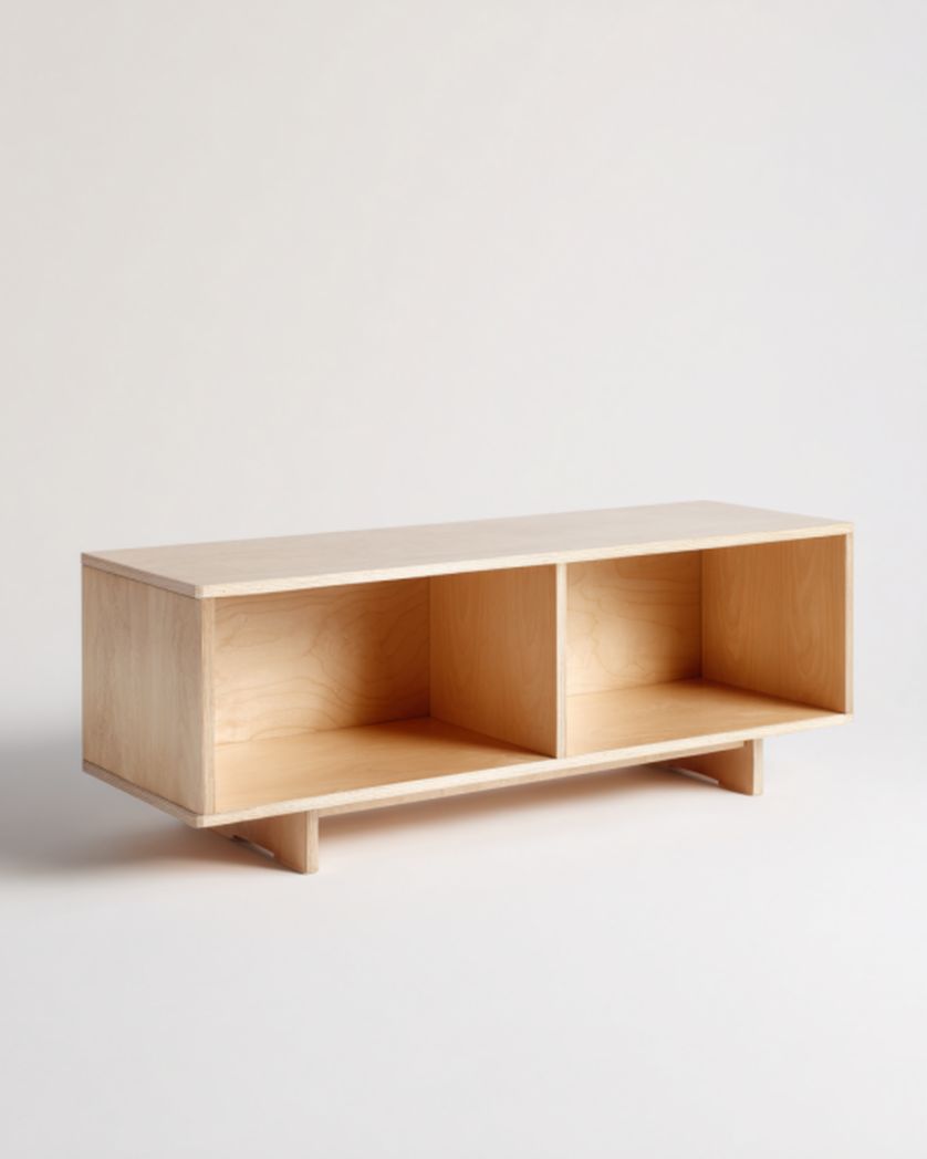 Meuble TV en bois de noyer pour salon avec espaces de rangement - 120 x 40 x 50cm