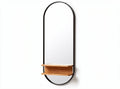Miroir mural avec étagère en bois et métal - 60 x 30 x 5cm